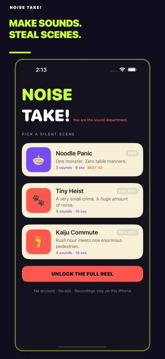 Noise Take! — Screens 1