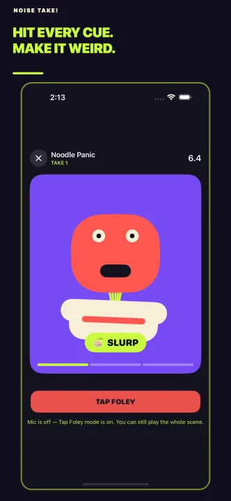 Noise Take! — Screens 3